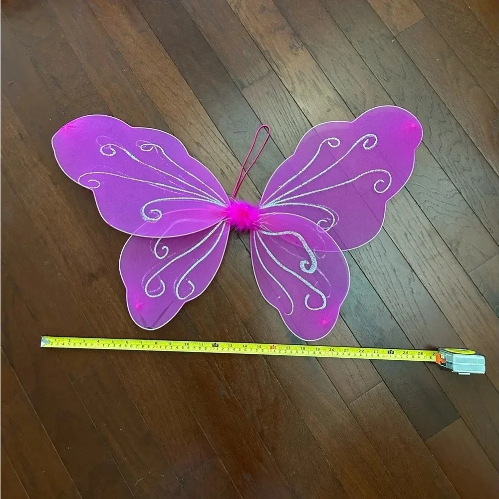 Princess Butterfly wings large size pink 26”x 16”